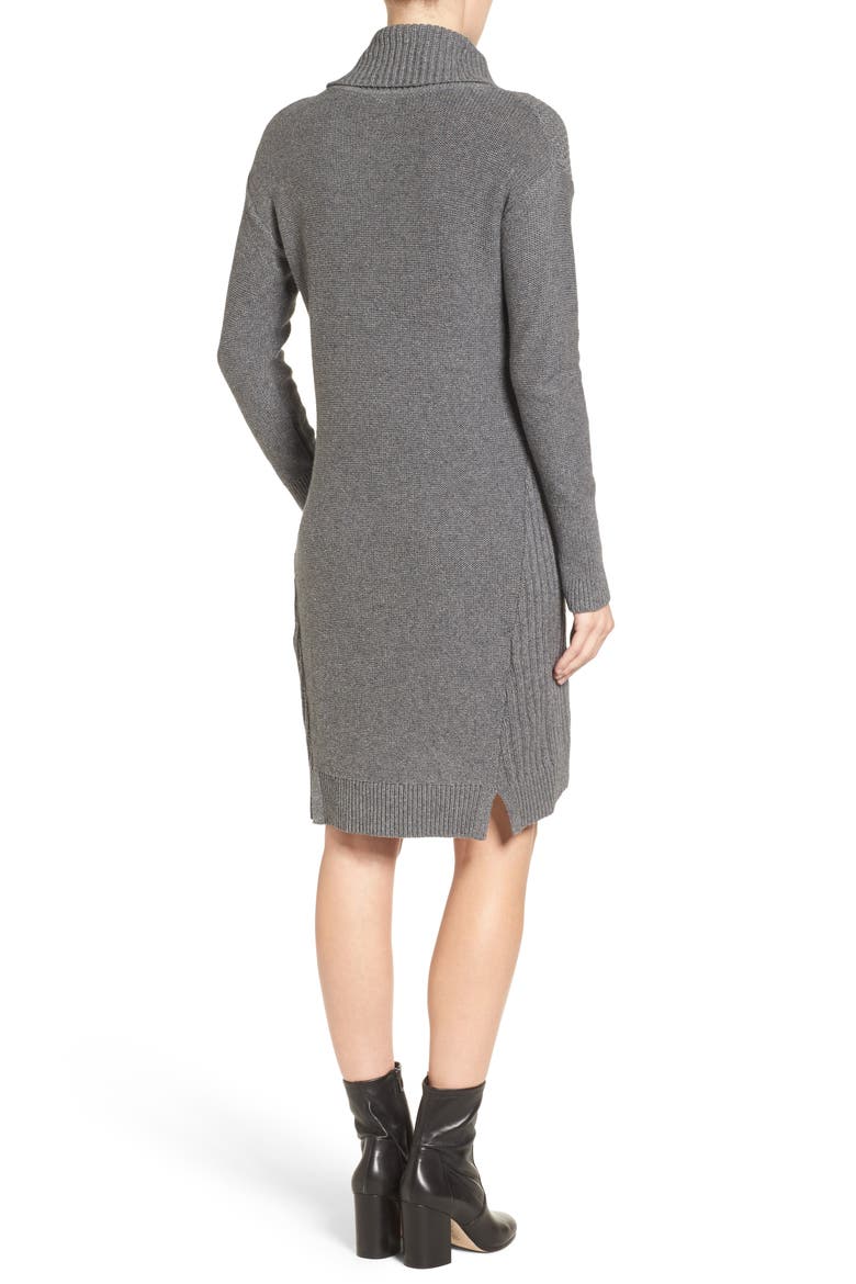 Cowl Neck Sweater Dress, Alternate, color, HEATHER DARK GREY