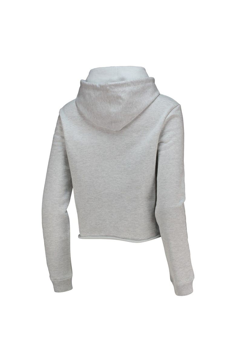 LEAGUE COLLEGIATE WEAR Women's League Collegiate Wear Ash LSU Tigers 1636 Cropped Pullover Hoodie, Alternate, color, 