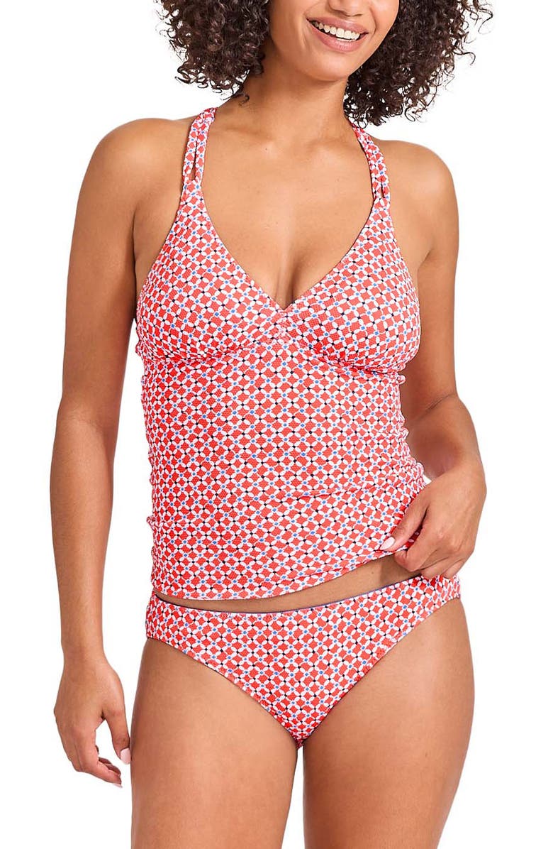 Tommy Bahama Island Cays Fiori Reversible Tankini Top, Alternate, color, Citrus Coral Reversible