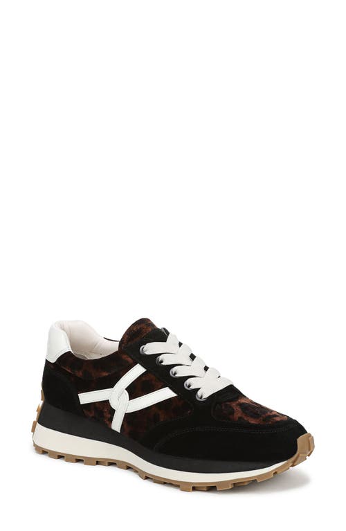 Veronica Beard Valentina Mixed Leather Retro Sneakers In Animal Print