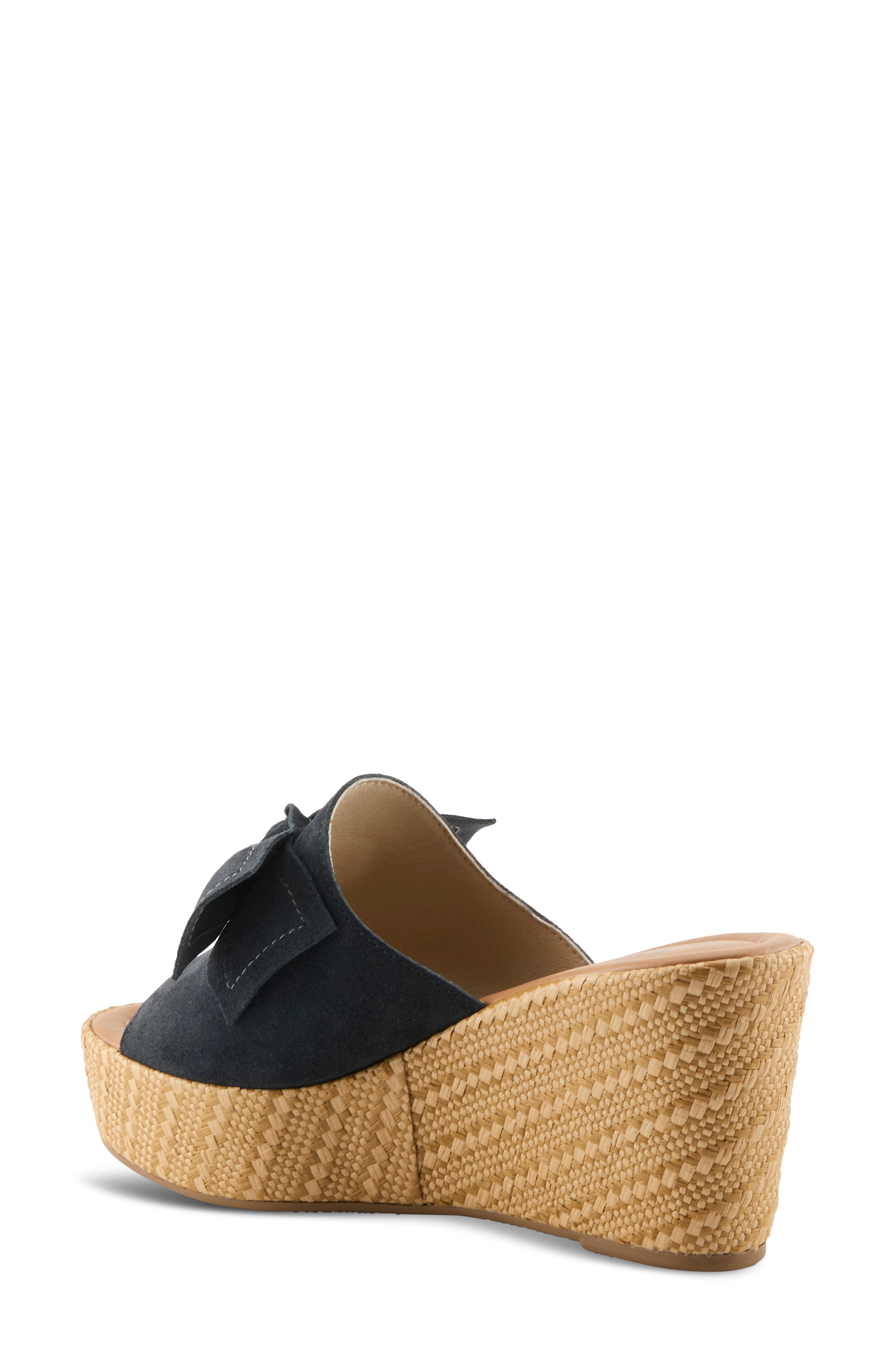 Ellyn Wedge Sandal, Alternate, color, NAVY SUEDE