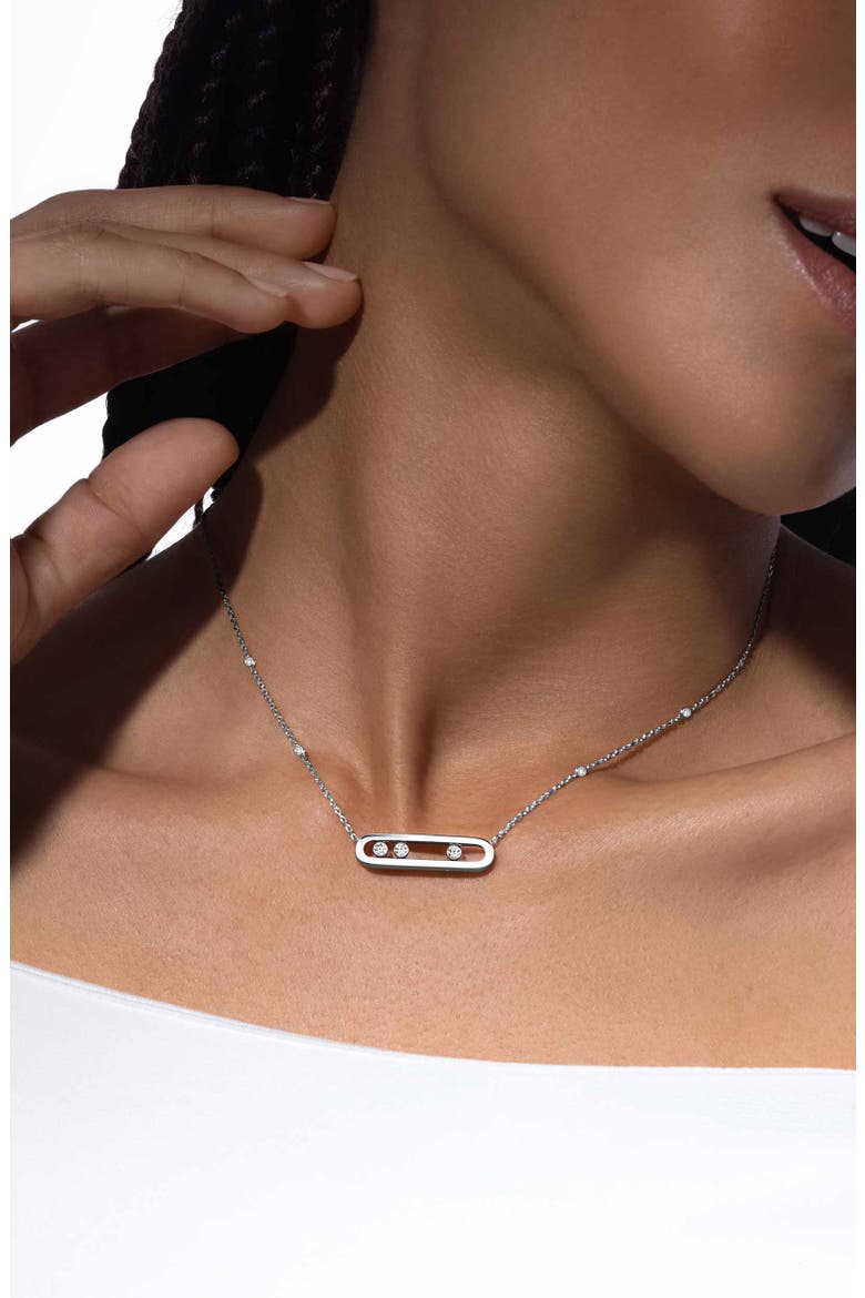 Move Diamond Necklace, Alternate, color, WHITE GOLD