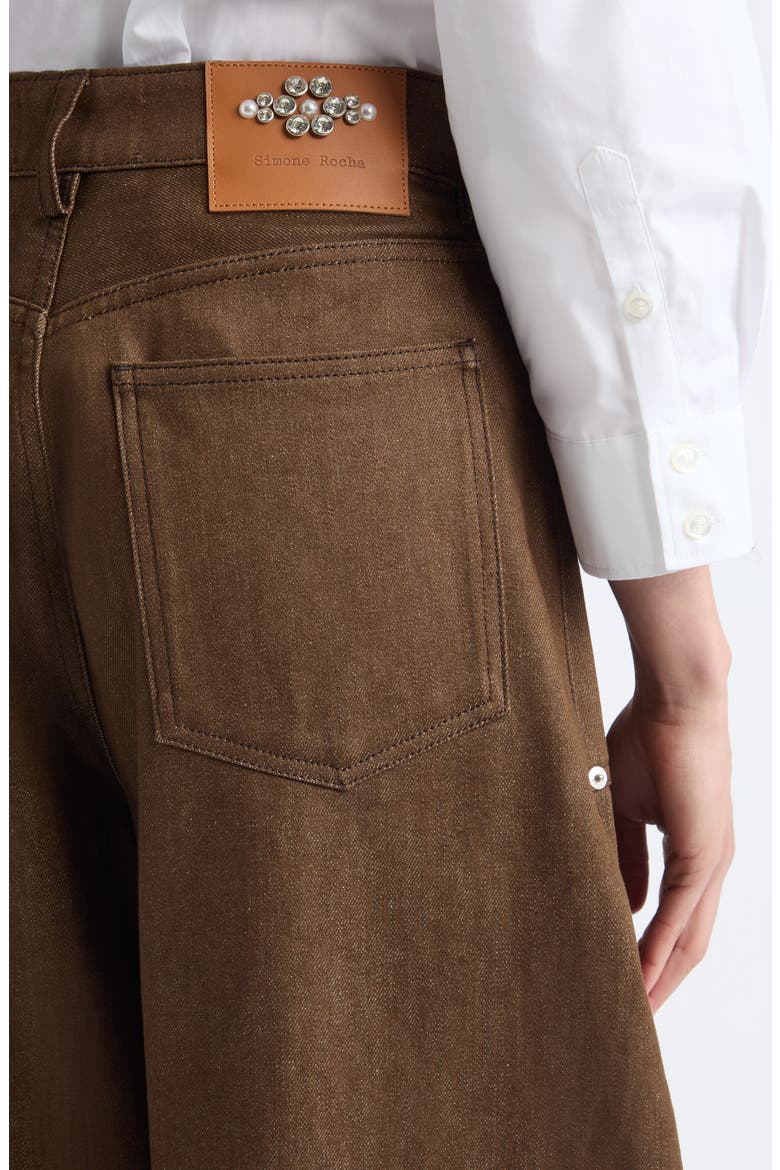Utility Curve Wide Leg Jeans, Alternate, color, TAN