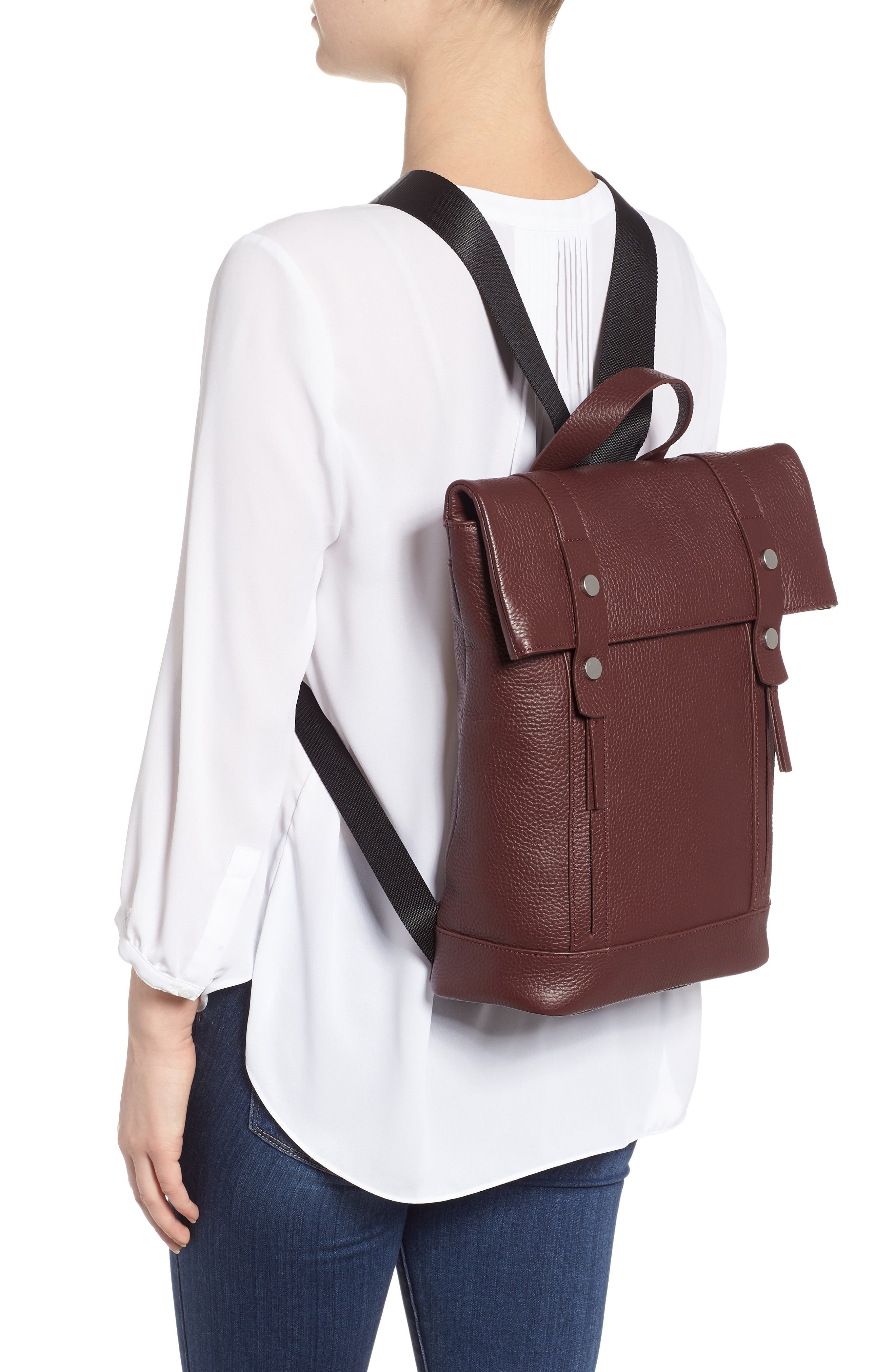 Treasure & Bond Remy Pebbled Leather Backpack, Alternate, color, 
