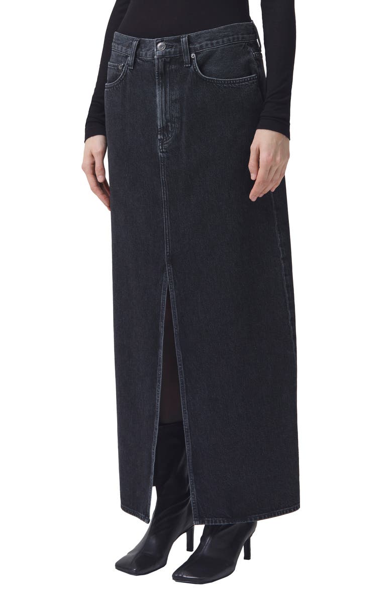 AGOLDE Leif Longline Denim Skirt, Alternate, color, 