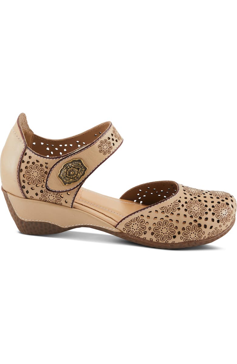 L'Artiste by Spring Step Americana Floral Perforated Pump, Alternate, color,