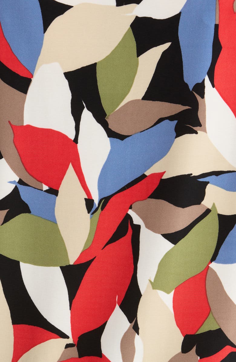 AK ANNE KLEIN Leaf Print Knit Top, Alternate, color, Anne Black Multi