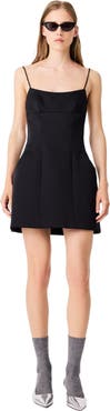 maje Short backless satin dress