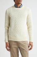 Sunspel Cable Knit Merino Wool Sweater
