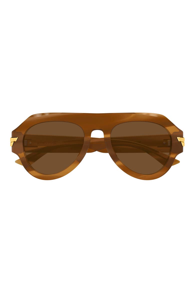 53mm Polarized Gradient Navigator Sunglasses, Main, color, BROWN