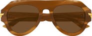 Bottega Veneta 53mm Polarized Gradient Navigator Sunglasses