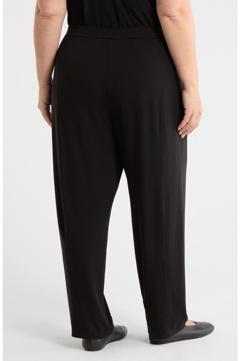 Jersey Ankle Lantern Pants, Alternate, color, BLACK