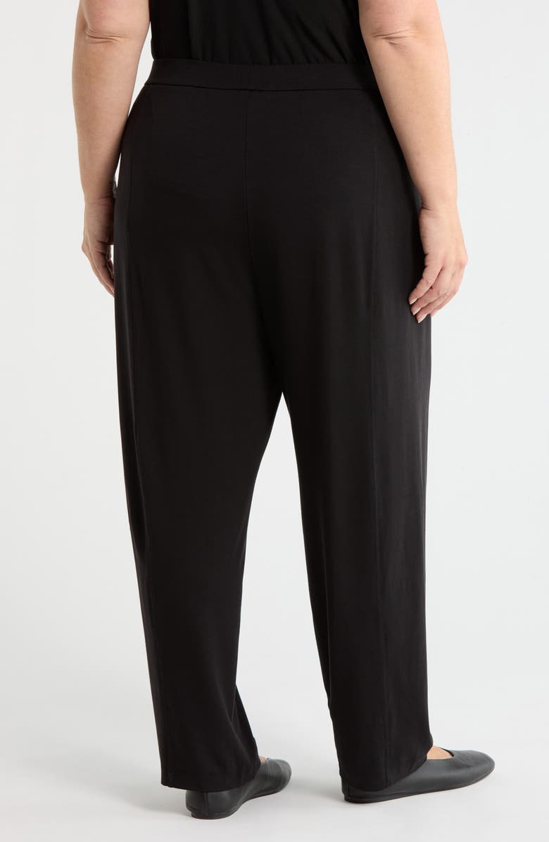 Eileen Fisher Jersey Ankle Lantern Pants, Alternate, color, Black