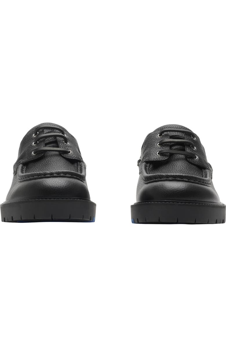 Burberry Leather Raft Boat Shoes, Alternate, color,