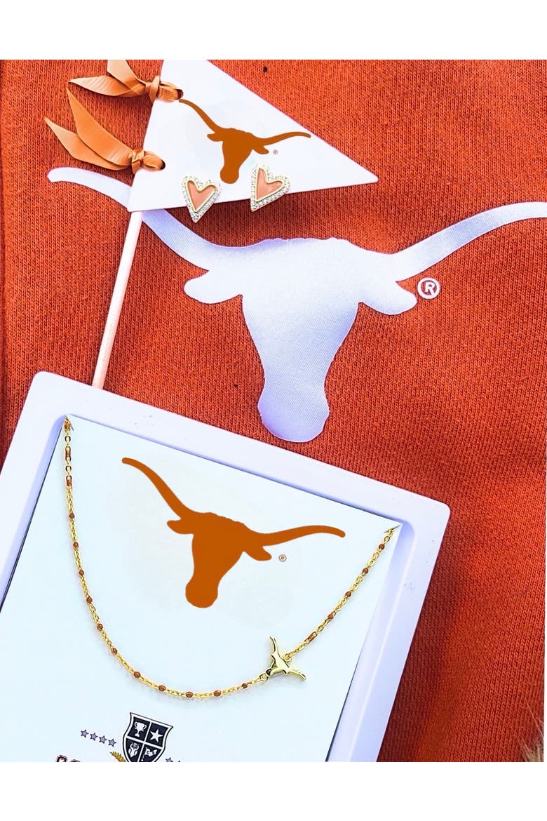 University Of Texas Side Necklace, Alternate, color, Yellow Gold