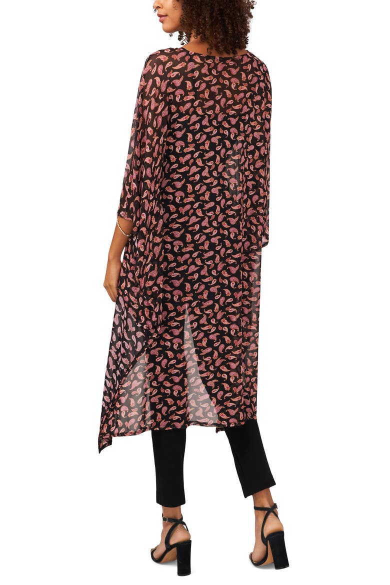 Paisley High-Low Top, Alternate, color, BLACK