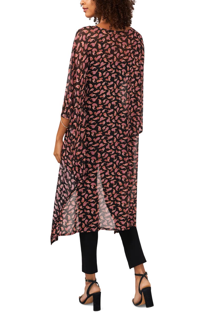 Chaus Paisley High-Low Top, Alternate, color, Black