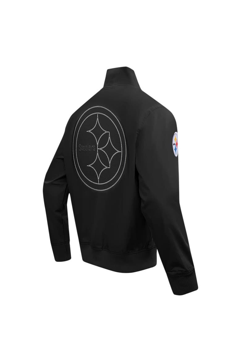 Men's Pro Standard Black Pittsburgh Steelers Paint The City Twill Full-Zip Jacket, Alternate, color, Black