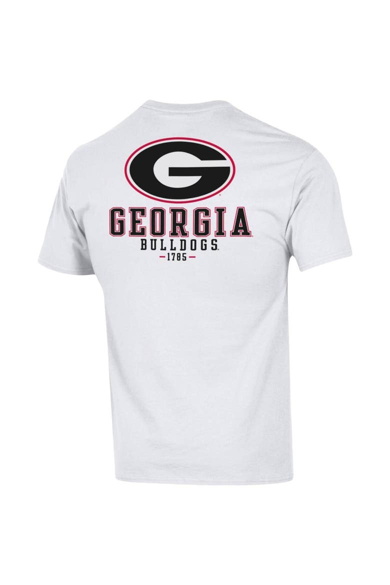 Men's Champion White Georgia Bulldogs Stack 2-Hit T-Shirt, Alternate, color, White