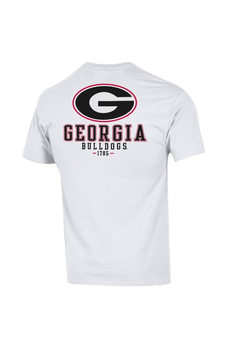 Champion Men's Champion White Georgia Bulldogs Stack 2-Hit T-Shirt, Alternate, color,