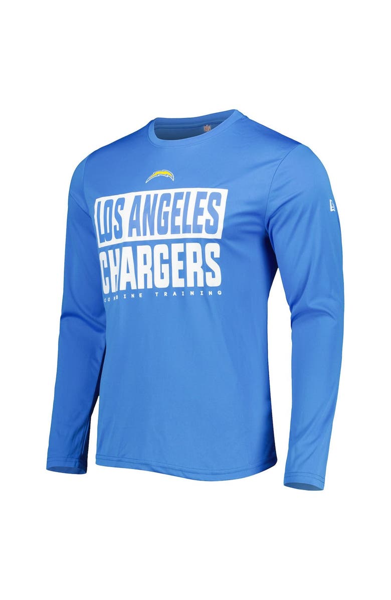 New Era Men's New Era Powder Blue Los Angeles Chargers Combine Authentic Offsides Long Sleeve T-Shirt, Alternate, color,