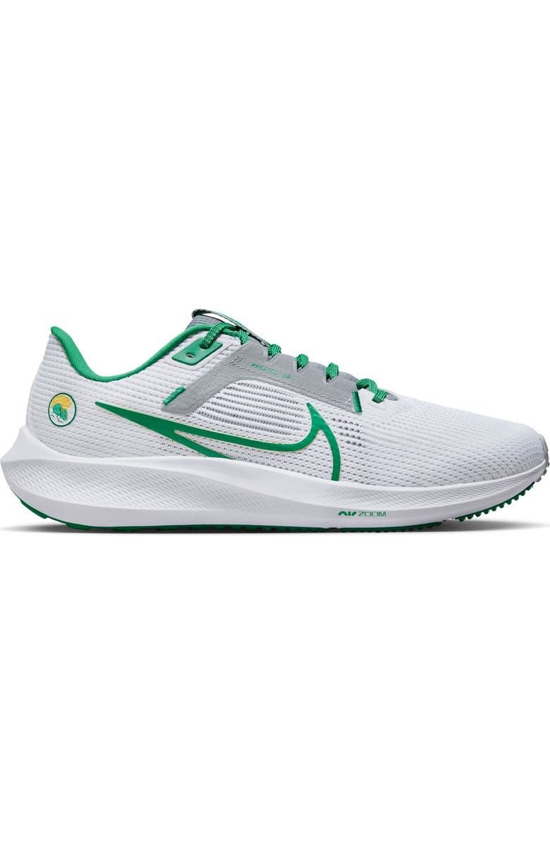 Nike Unisex Nike White Norfolk State Spartans Zoom Pegasus 40 Running Shoe, Alternate, color,