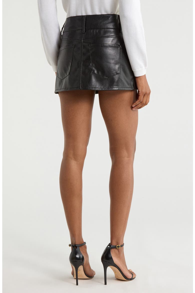 Laika Faux Leather Miniskirt, Alternate, color, BLACK