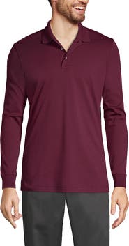 Lands' End School Uniform Long Sleeve Interlock Polo Shirt