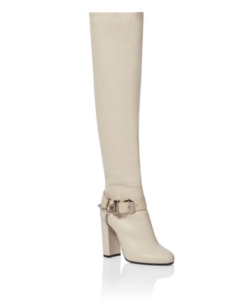 Leather Boots High Heels High Embossed Hexagon Women
