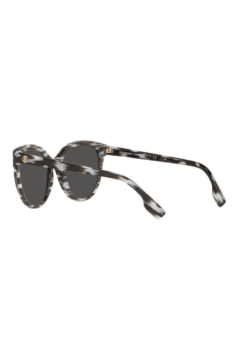 Betty 55mm Cat Eye Sunglasses, Alternate, color, BLACK WHITE