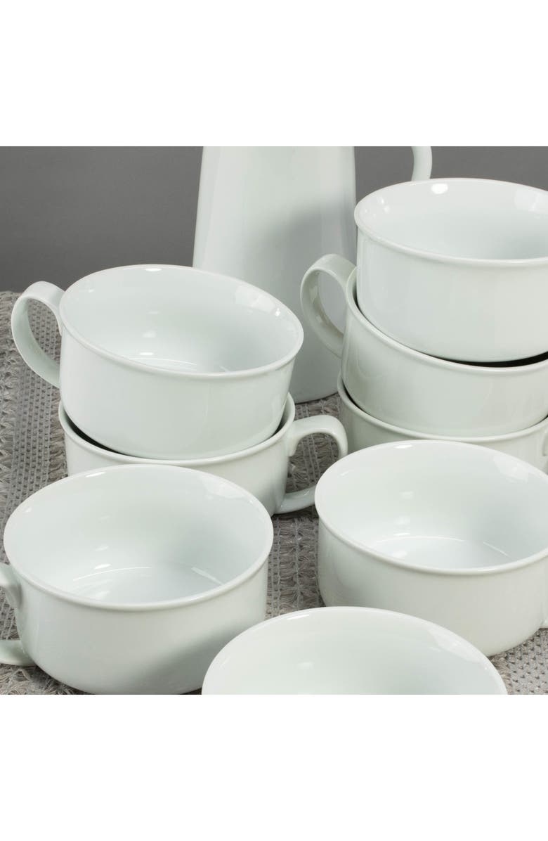 BIA Cordon Bleu Set of 8 Soup Bowls with Handles, Alternate, color, White