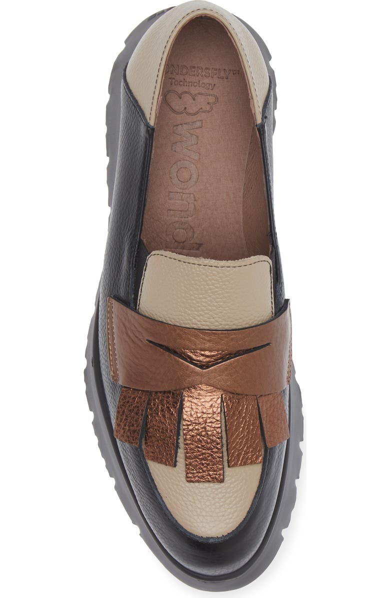 Wonders Kiltie Platform Loafer, Alternate, color,