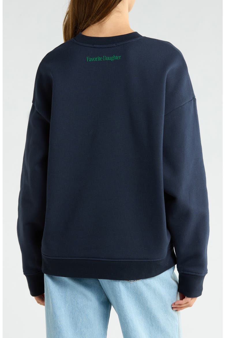 The Go Sports Sweatshirt, Alternate, color, NAVY/ GREEN/ WHITE