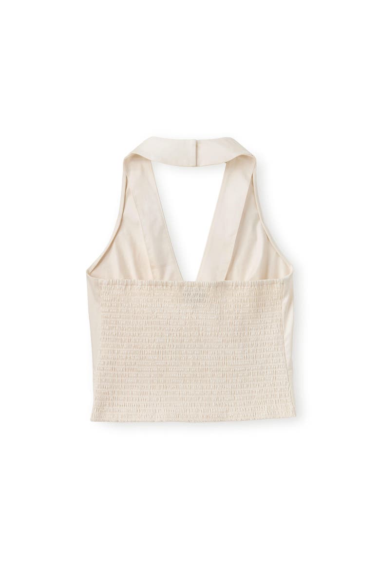 Olive Halter Top, Alternate, color, Ivory