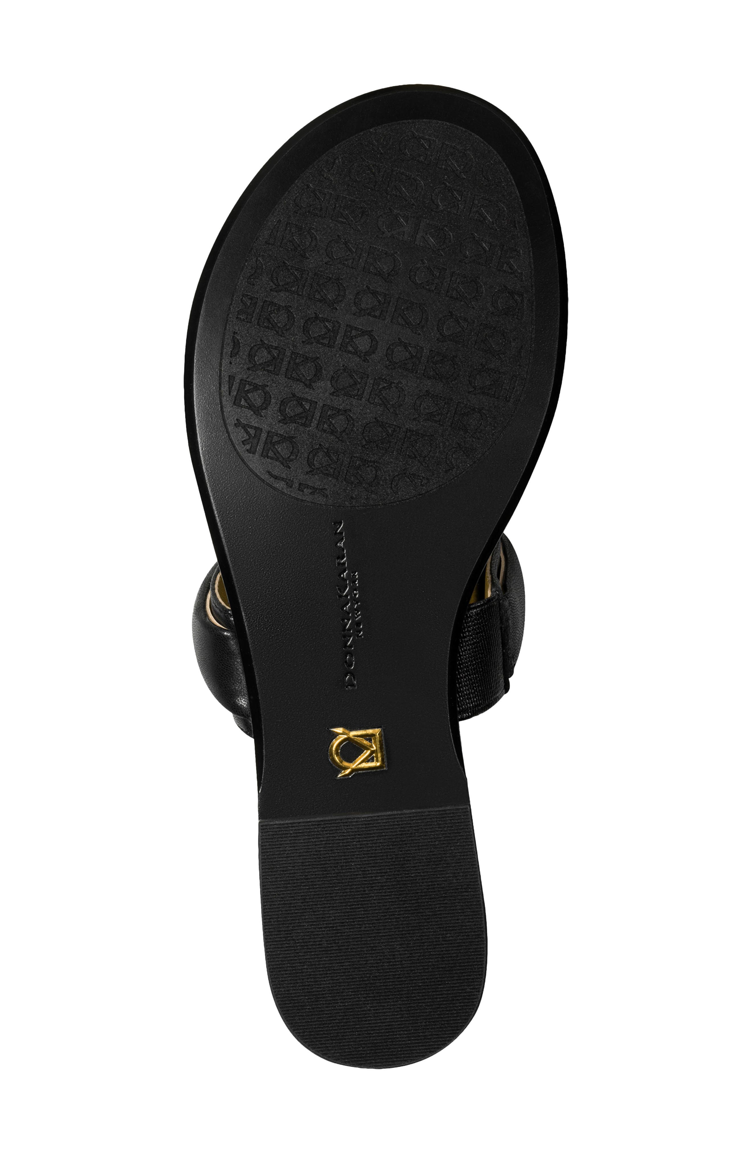 DKNY Velvet Flip Flop, Alternate, color, Black