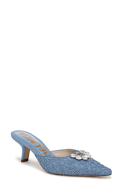 Sam Edelman Brit Orchid Mule Pump In Royal Sky Blue