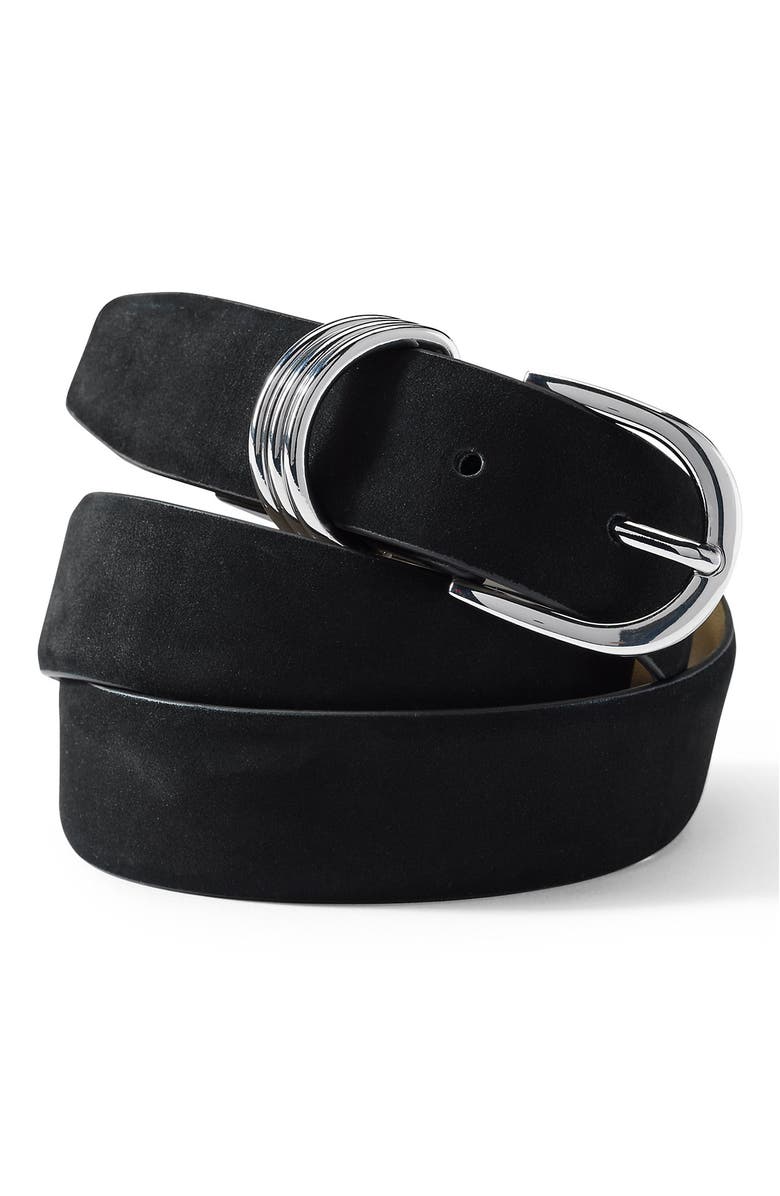 Lands' End Nubuck Multi Keeper Belt, Main, color, Black