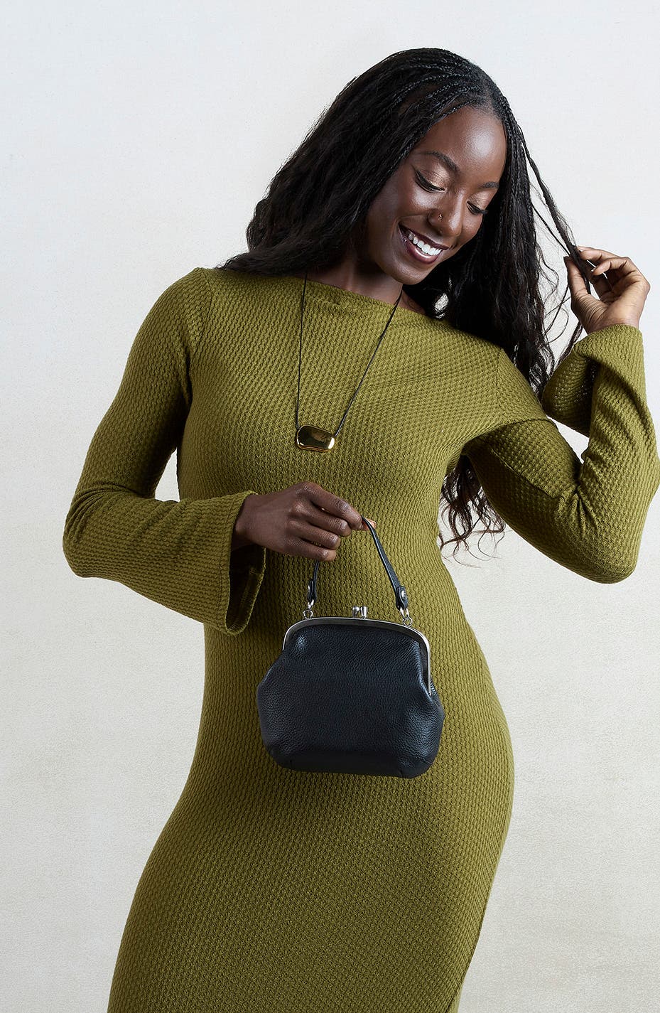 Alba Leather Frame Crossbody Bag, Alternate, color, BLACK