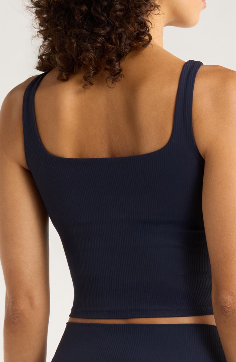 MPG Crop Rib Tank Top, Alternate, color, Navy Blazer