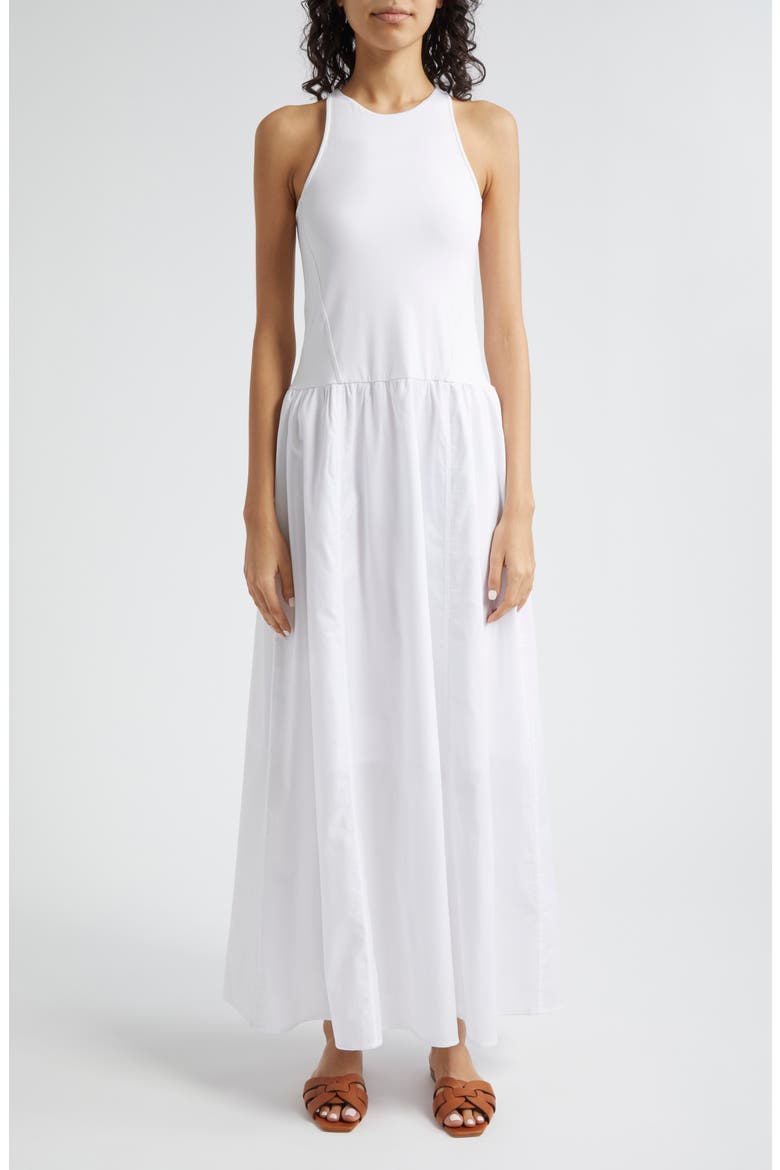 ATM Anthony Thomas Melillo Mixed Media Stretch Pima Cotton Maxi Dress (Women)