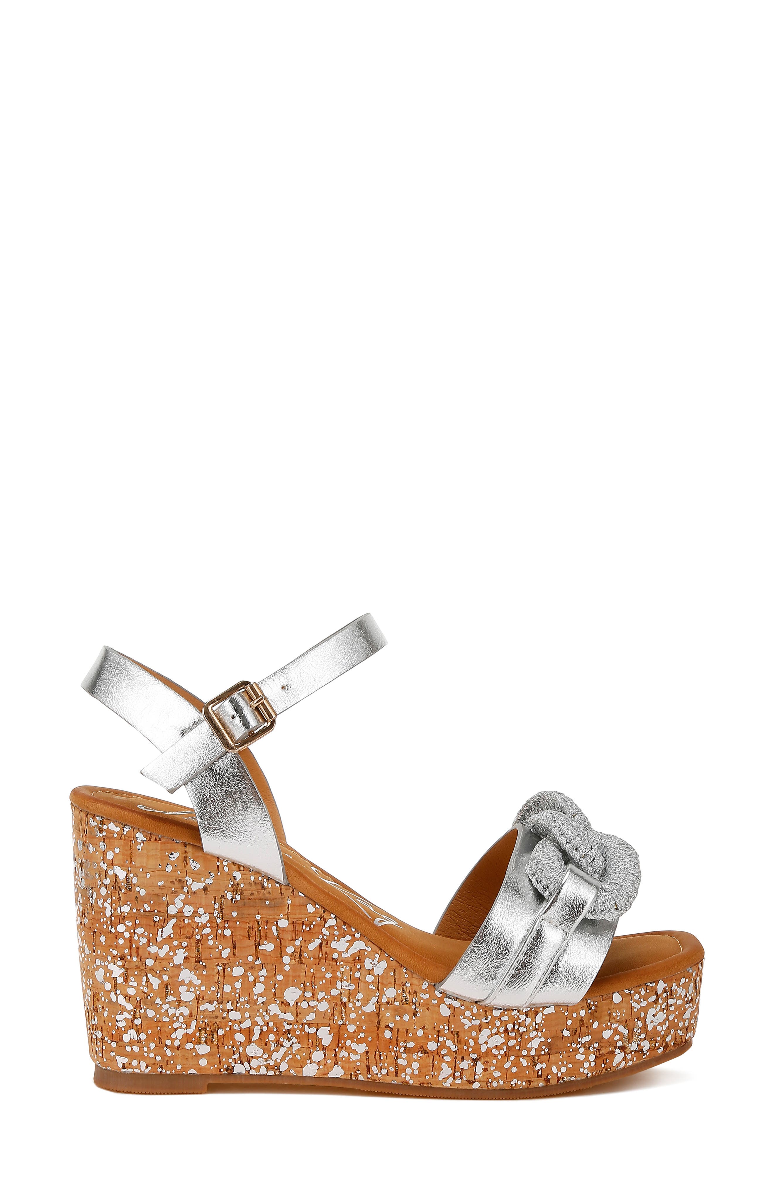 LONDON RAG Emelda Platform Wedge Sandal, Alternate, color, Silver
