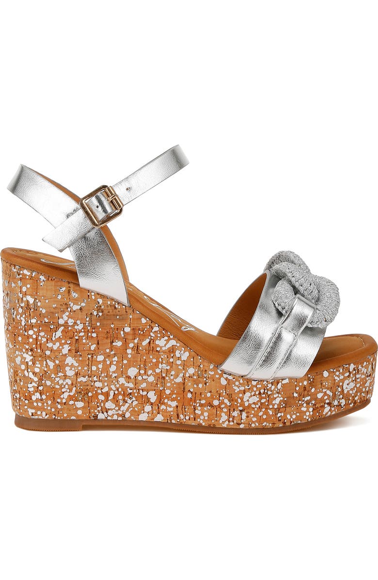LONDON RAG Emelda Platform Wedge Sandal, Alternate, color, Silver