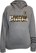 FANATICS Women's Fanatics Heather Gray Boston Bruins Plus Size Lightweight Fleece Raglan Pullover Hoodie