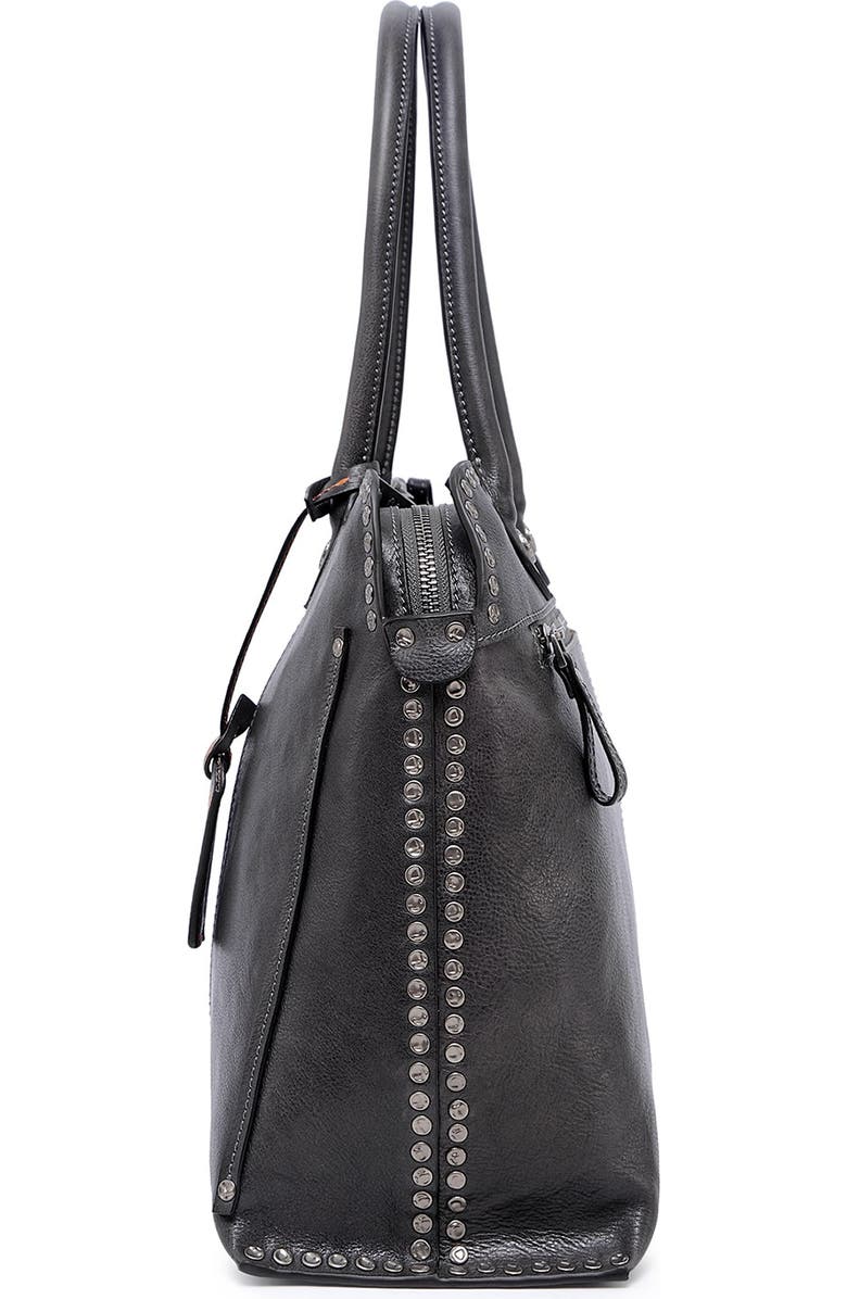 OLD TREND Soul Stud Leather Satchel Bag, Alternate, color, Slate