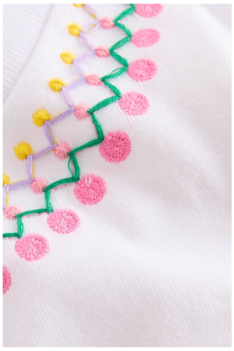 Kids' Embroidered Cotton T-Shirt, Alternate, color, WHITE