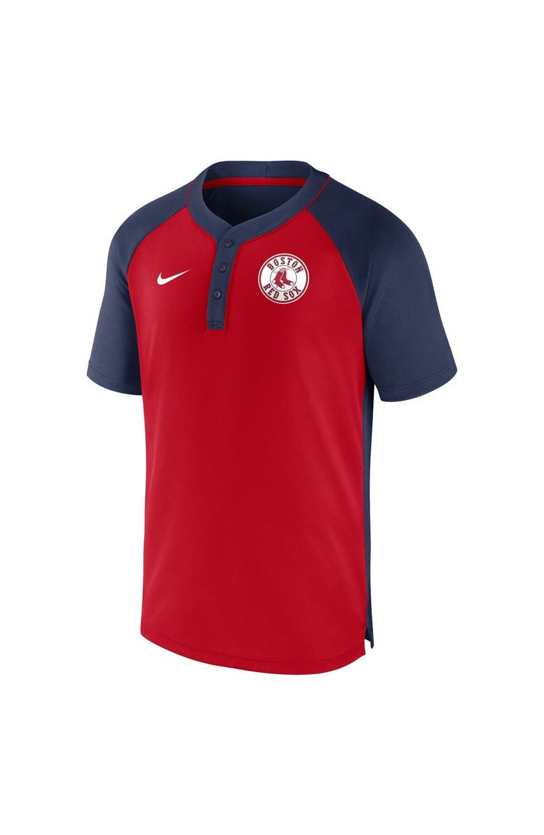Nike Men's Nike Navy/Red Boston Red Sox City Plate Performance Henley Raglan T-Shirt, Alternate, color, 