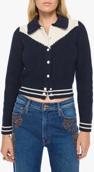 MOTHER The Baby Raquette Cardigan