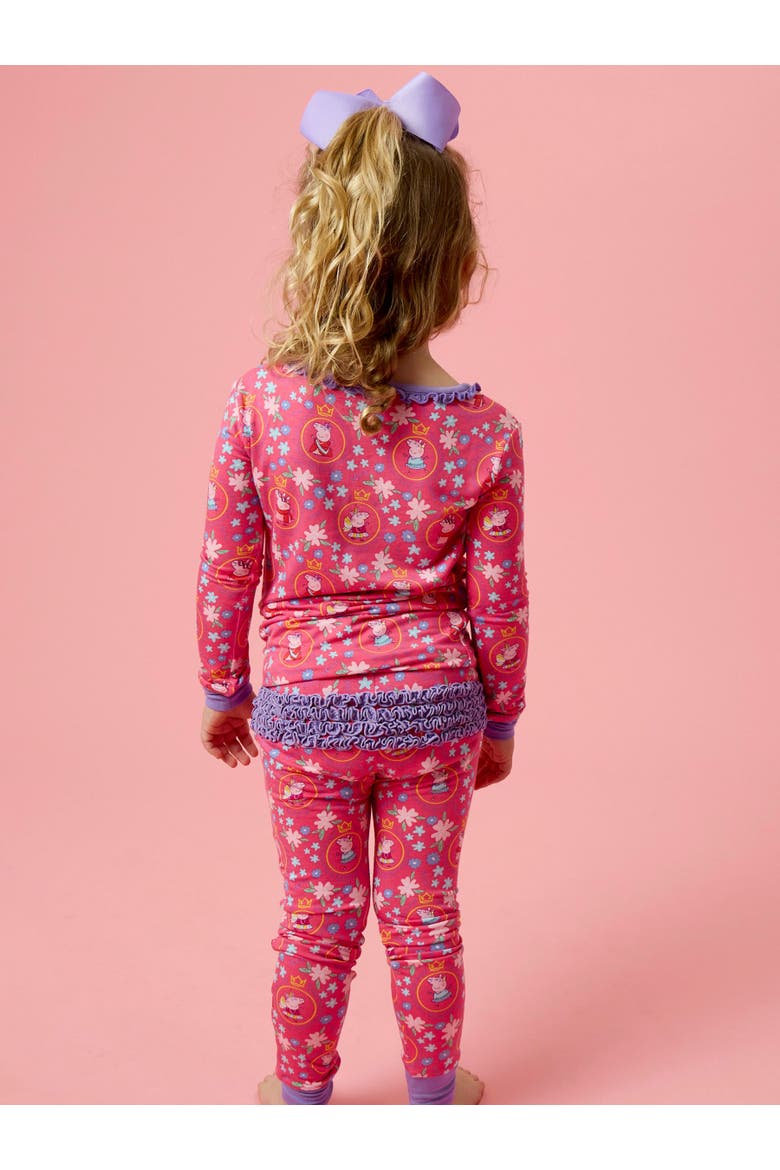 Peppa Pig Ruffle Long Sleeve Pajama Set, Viscose, Alternate, color, Dress Up Peppa Pig