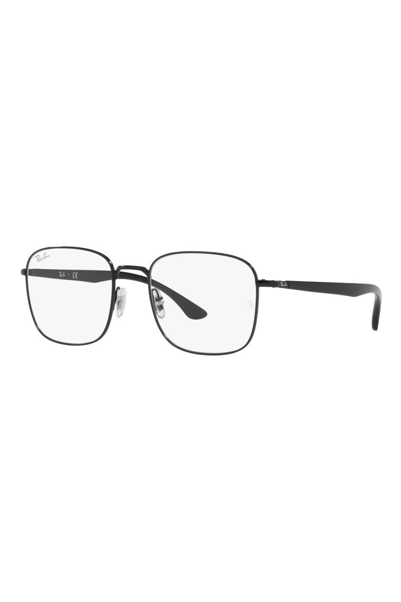 RX6469 50mm Square Optical Glasses, Alternate, color, BLACK
