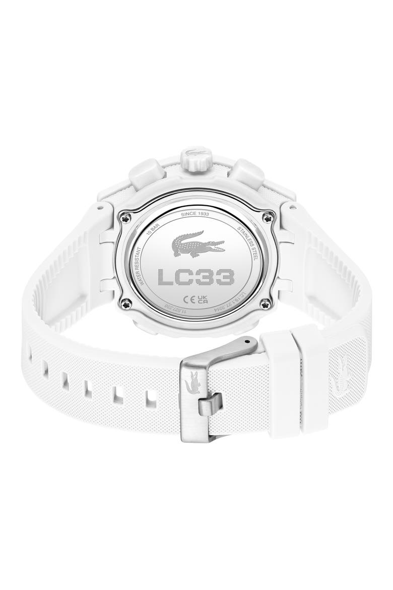 LC33 Silicone Strap Watch, 40mm, Alternate, color, CARNATION GOLD